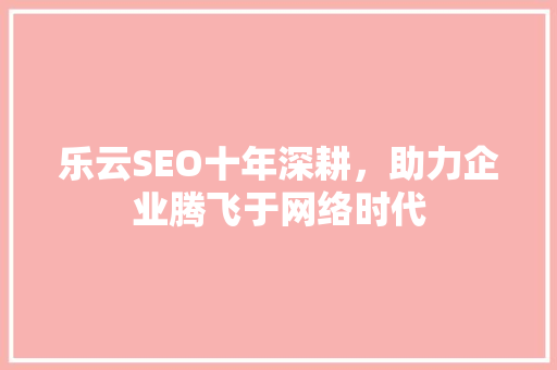 乐云SEO十年深耕，助力企业腾飞于网络时代