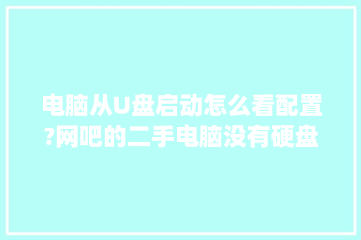 电脑从U盘启动怎么看配置?网吧的二手电脑没有硬盘的前提下_电脑安全启动怎么看配置参数
