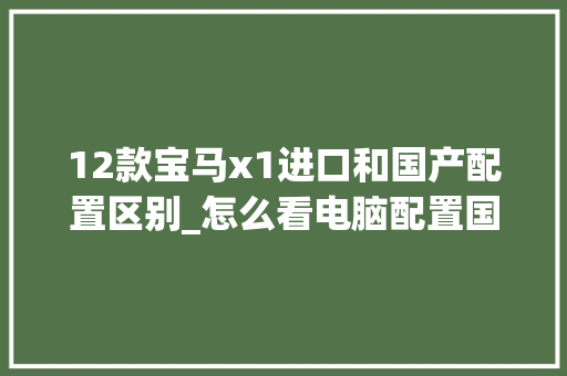 12款宝马x1进口和国产配置区别_怎么看电脑配置国产还是进口