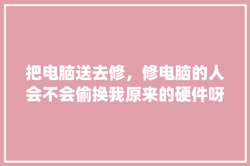 把电脑送去修，修电脑的人会不会偷换我原来的硬件呀_硬件维护电脑配置怎么看