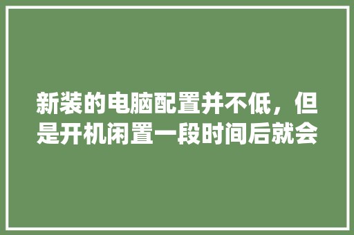 新装的电脑配置并不低，但是开机闲置一段时间后就会很卡，尤其是360浏览器还有搜狗输入法，是什么原因_闲置的电脑配置怎么看型号