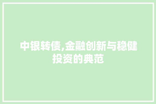 中银转债,金融创新与稳健投资的典范 中银转债,金融创新与稳健投资的典范 编程语言