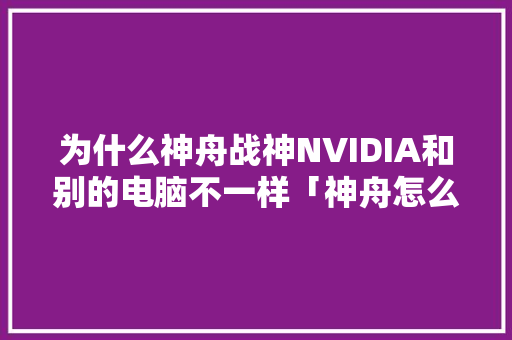 为什么神舟战神NVIDIA和别的电脑不一样「神舟怎么看电脑显卡配置参数」 为什么神舟战神NVIDIA和别的电脑不一样「神舟怎么看电脑显卡配置参数」 编程语言
